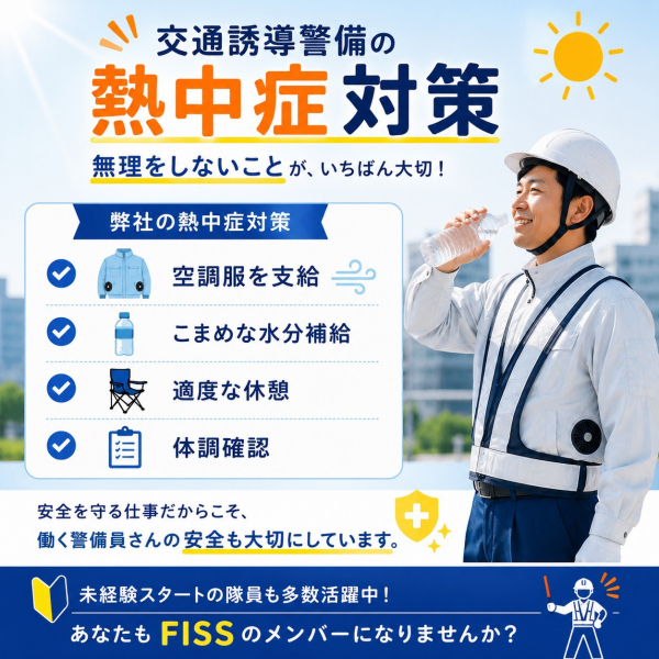 ☆交通誘導警備の熱中症対策☆